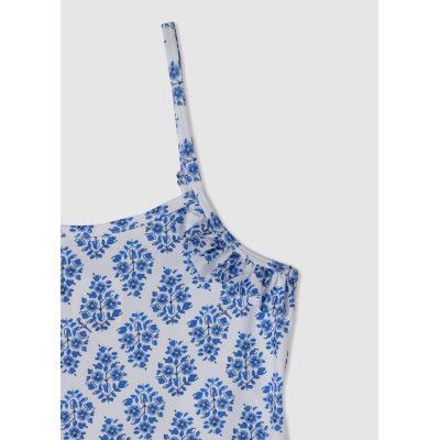 MULTI FL FRILL SWIMSUIT