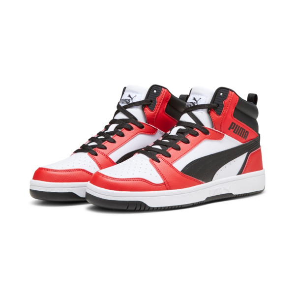 Rebound v6,PUMA White-PUMA Black-F