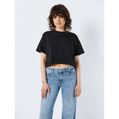 NMALENA S/S O-NECK SEMICROP TOP FWD NOOS