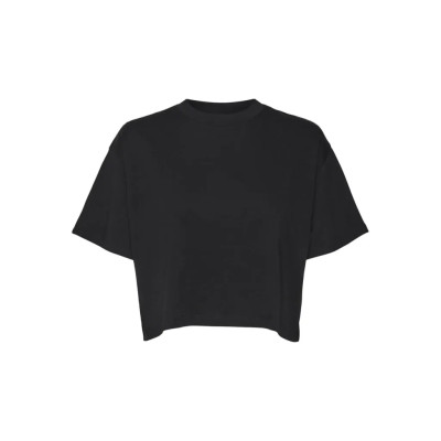 NMALENA S/S O-NECK SEMICROP TOP FWD NOOS
