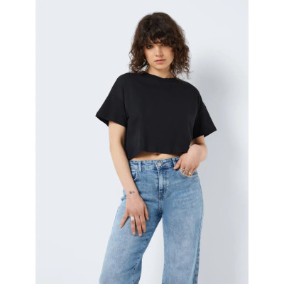 NMALENA S/S O-NECK SEMICROP TOP FWD NOOS