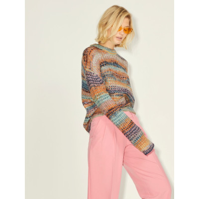 JXSIMONE LS SPACE DYE CNECK KNIT NOOS