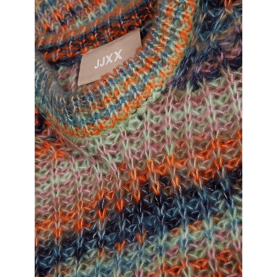 JXSIMONE LS SPACE DYE CNECK KNIT NOOS