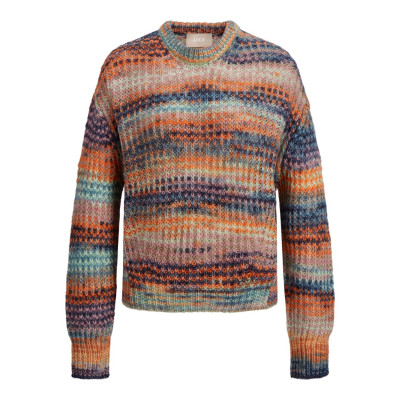 JXSIMONE LS SPACE DYE CNECK KNIT NOOS