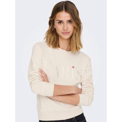 JDYPARIS L/S  EMB SWEAT JRS