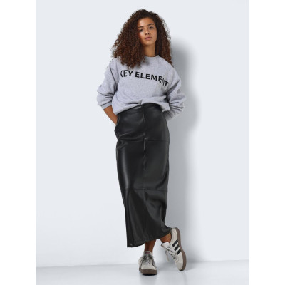 NMCLARA PU HW LONG SKIRT WVN