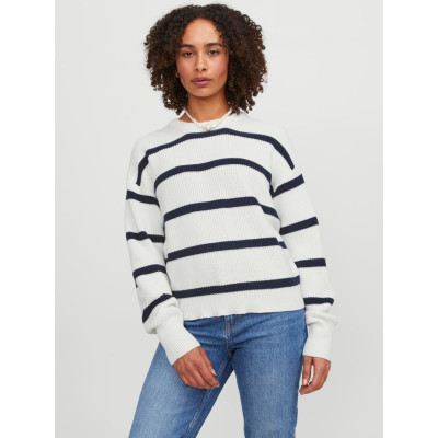 JXMILA TWIST STRIPE CREW NECK KNIT SN