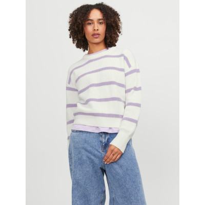 JXMILA TWIST STRIPE CREW NECK KNIT SN