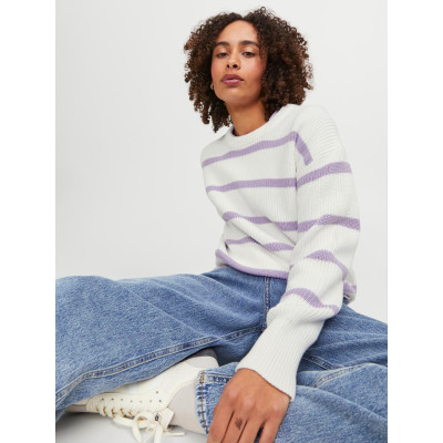 JXMILA TWIST STRIPE CREW NECK KNIT SN