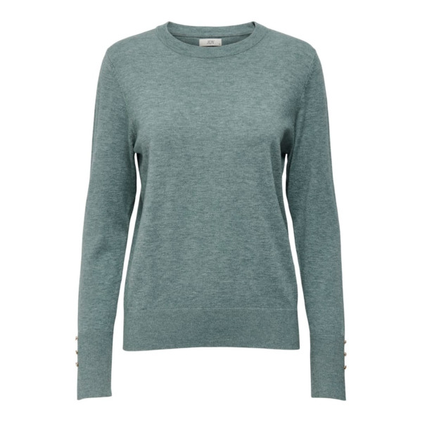 JDYMALOU L/S O-NECK BUTTON PUL