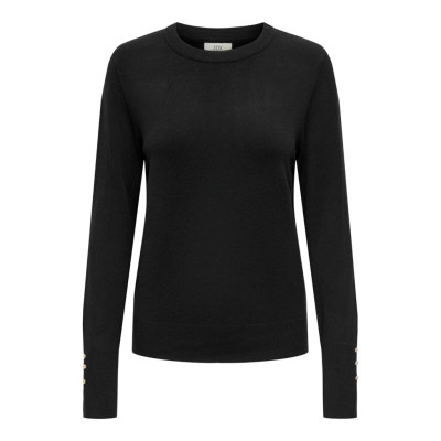 JDYMALOU L/S O-NECK BUTTON PUL