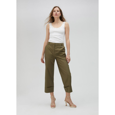 Pantalon popel vuelta bajo grossgain