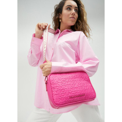 Bandolera grabado monograma efecto piel 