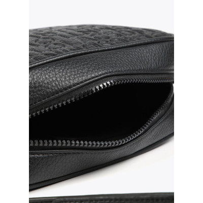 Bandolera grabado monograma efecto piel 