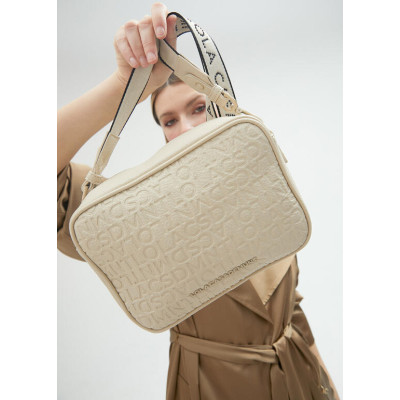 Bandolera grabado monograma efecto piel 