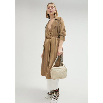 Bandolera grabado monograma efecto piel 