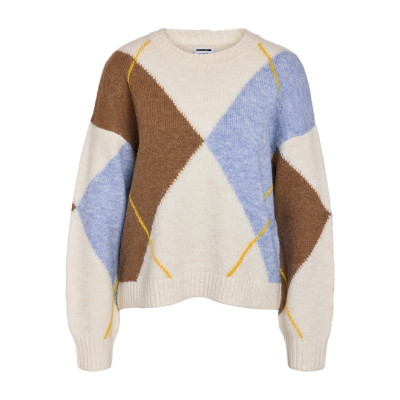NMARMIE L/S O-NECK ARGYLE KNIT FWD