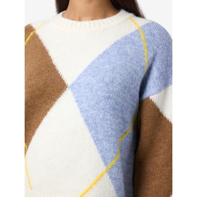 NMARMIE L/S O-NECK ARGYLE KNIT FWD