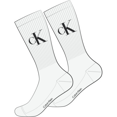 CKJ MEN SOCK 2P MONOGRAM