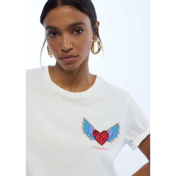 Camiseta parche corazón