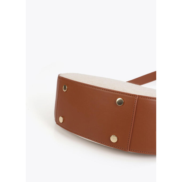 Hobo efecto piel y canvas bicolor 