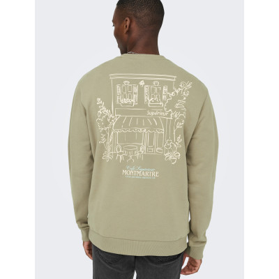 ONSCESC REG LS CREW SWEAT VD