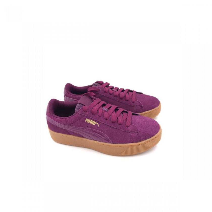 Puma vikky platform dark purple best sale