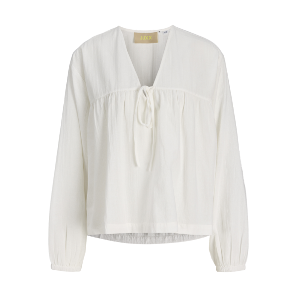 JXKIA STRUCTURE LS V-NECK BLOUSE WVN