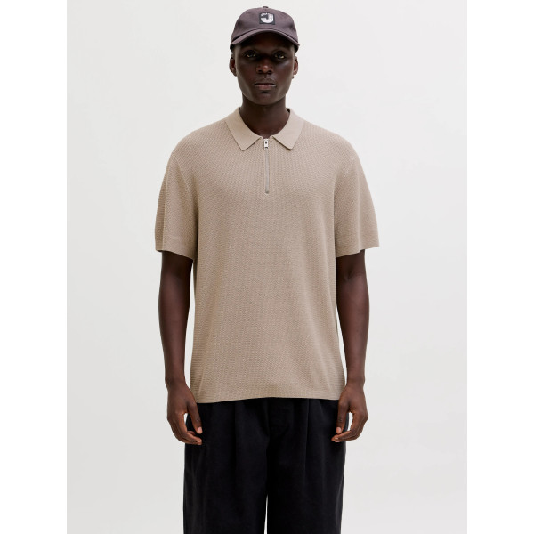 JJMAX KNIT ZIP POLO SS