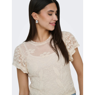 ONLESTRALLA S/S SHORT STRUCTOP KNT NOOS