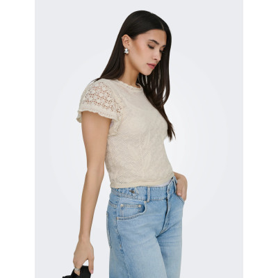 ONLESTRALLA S/S SHORT STRUCTOP KNT NOOS